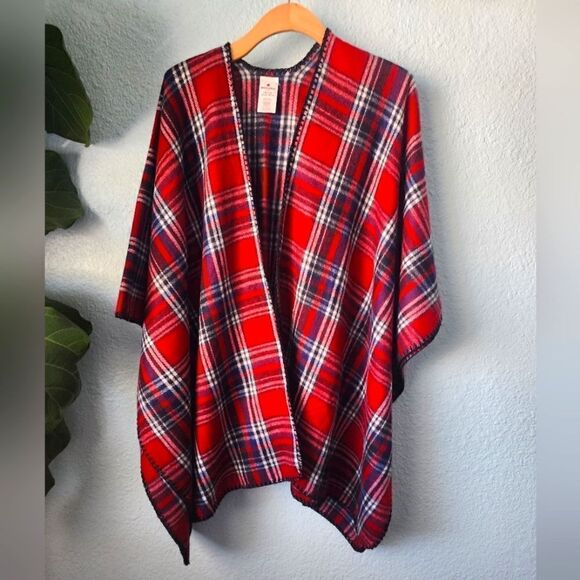 Woolrich wrap kimono style shrug poncho - Picture 1 of 8
